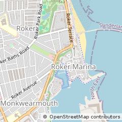 Map of Sunderland, Tyne & Wear