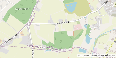 Map of Sandy, Beds