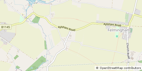 Map of North Walsham, Norfolk