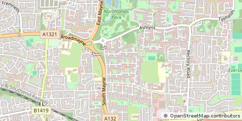 Map of Basildon, Essex