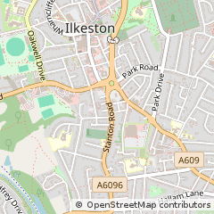 Map of Ilkeston, Derbyshire