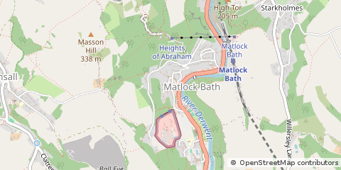Map of Matlock Bath, Derbyshire