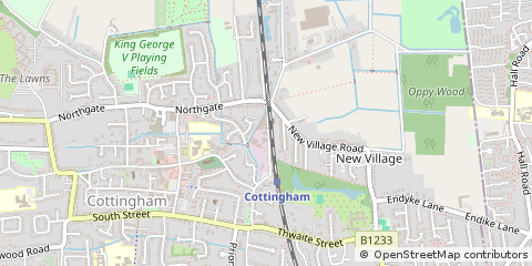 Map of Cottingham, East Yorkshire