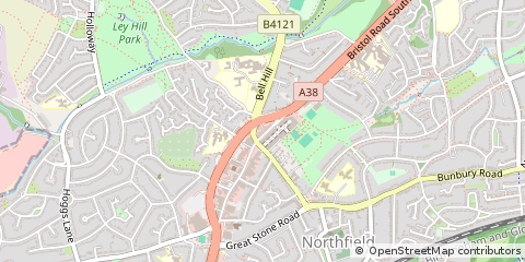 Map of Birmingham, West Midlands