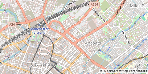Map of Manchester, Cheshire