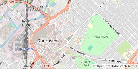 Map of Doncaster, South Yorkshire