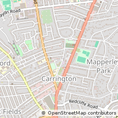 Map of Nottingham, Nottinghamshire