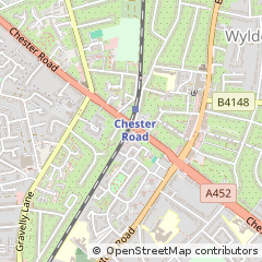 Map of Sutton Coldfield, West Midlands