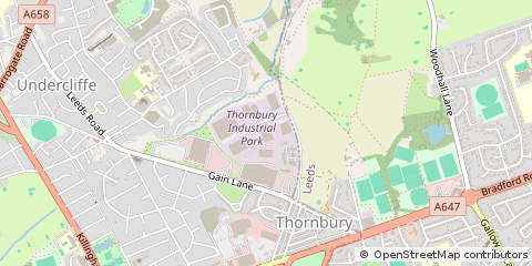 Map of Bradford, West Yorkshire