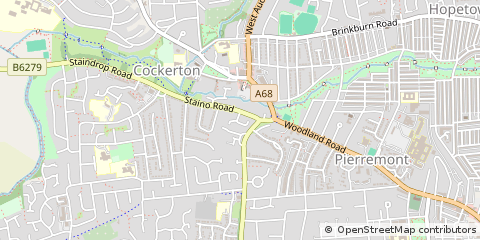 Map of Darlington, County Durham