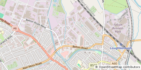 Map of Loughborough, Leicestershire