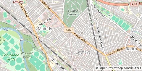 Map of Cardiff