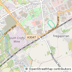 Map of Redruth, Cornwall