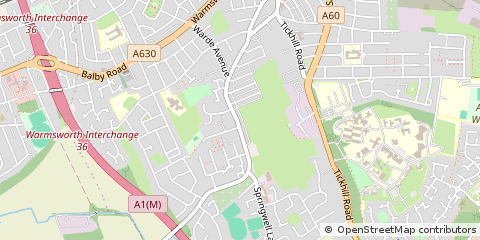 Map of Doncaster