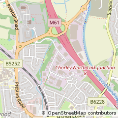Map of Chorley, Lancashire