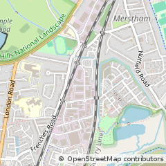 Map of Redhill, Surrey