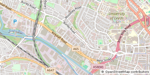 Map of Leeds, West Yorkshire