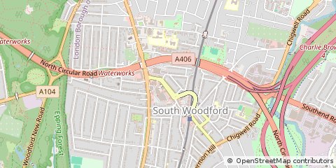 Map of South Woodford, London