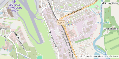 Map of Dyce, Aberdeen
