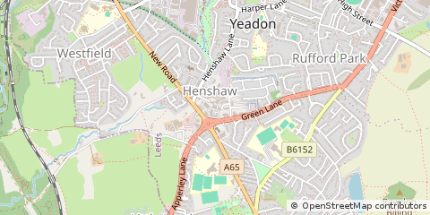 Map of Yeadon, NR Leeds