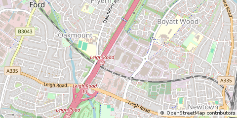 Map of Eastleigh, Hampshire