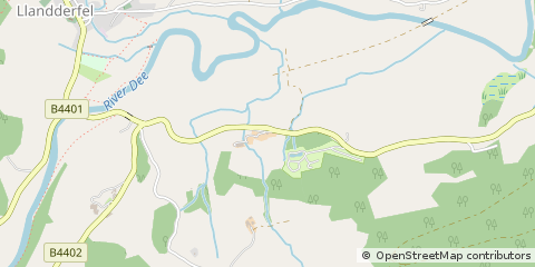 Map of Bala, Gwynedd