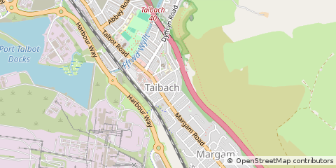 Map of Port Talbot, West Glamorgan