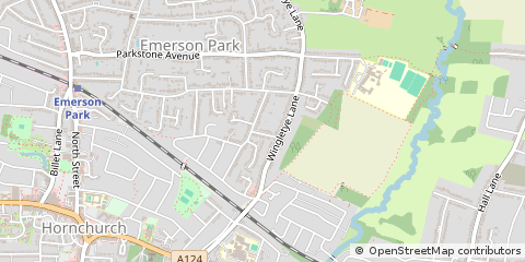 Map of Hornchurch, Essex