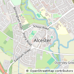 Map of Alcester, Warwickshire