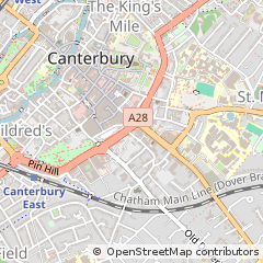 Map of Canterbury, Kent