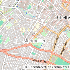 Map of Cheltenham, Gloucestershire