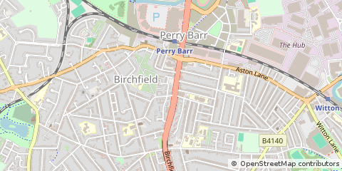 Map of Birmingham, West Midlands