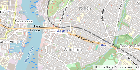 Map of Southampton, Hampshire