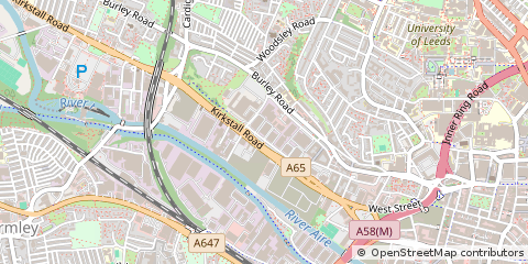 Map of Leeds, West Yorkshire