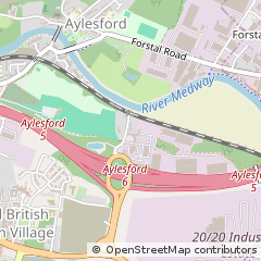 Map of Aylesford, Kent