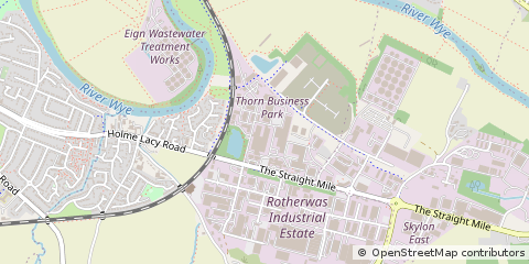 Map of Hereford, Herefordshire