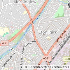 Map of Burton-on-Trent, Staffordshire