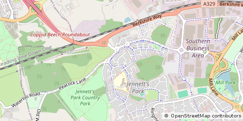 Map of Bracknell, Berkshire