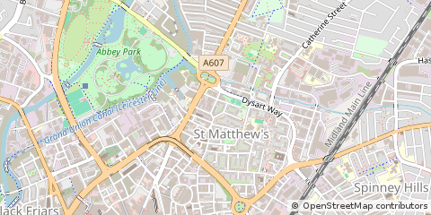 Map of Leicester, Leicestershire