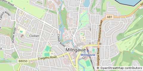 Map of Milngavie, Glasgow, East Dunbartonshire