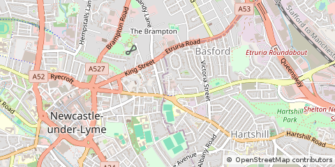 Map of Stoke-on-Trent, Staffordshire