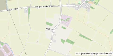 Map of Dunton, Bedfordshire