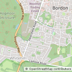 Map of Bordon, Surrey