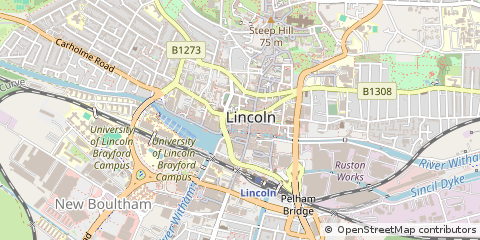 Map of Lincoln, Lincolnshire