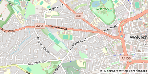 Map of Wolverhampton, West Midlands