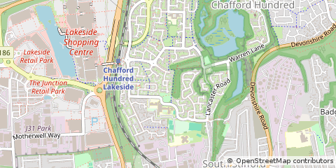 Map of Grays, Essex