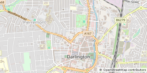 Map of Darlington, Durham