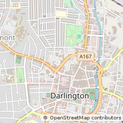 Map of Darlington, Durham