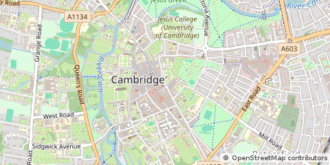 Map of Cambridge, Cambridgeshire