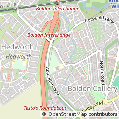 Map of Boldon Colliery